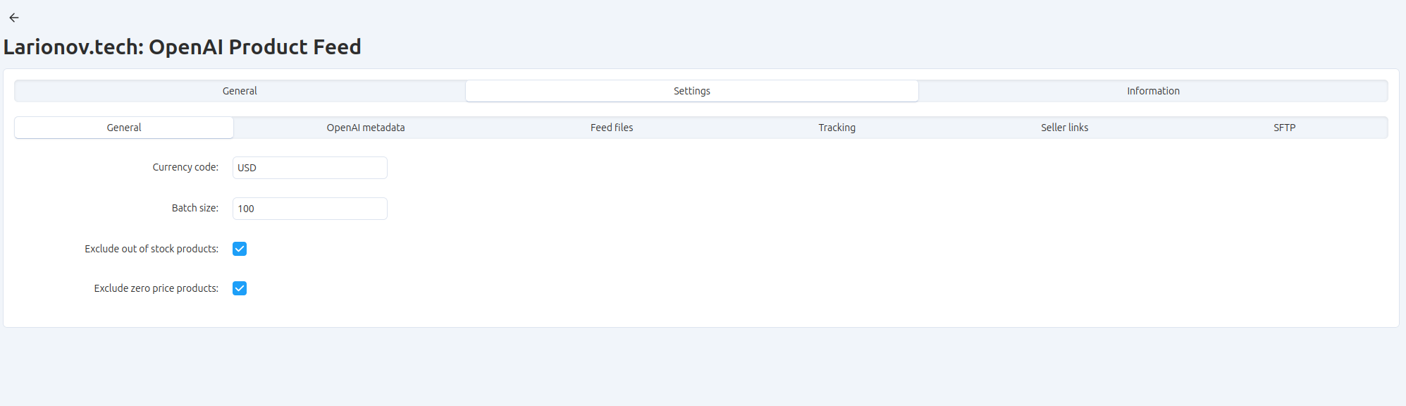 Selling products with ChatGPT: feed generation