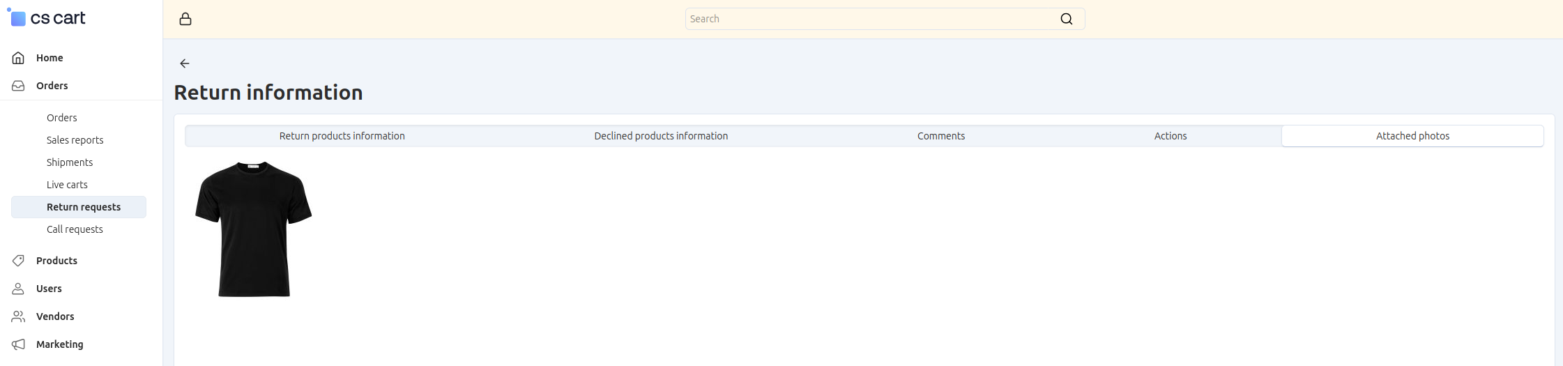 RMA image attachments: return form