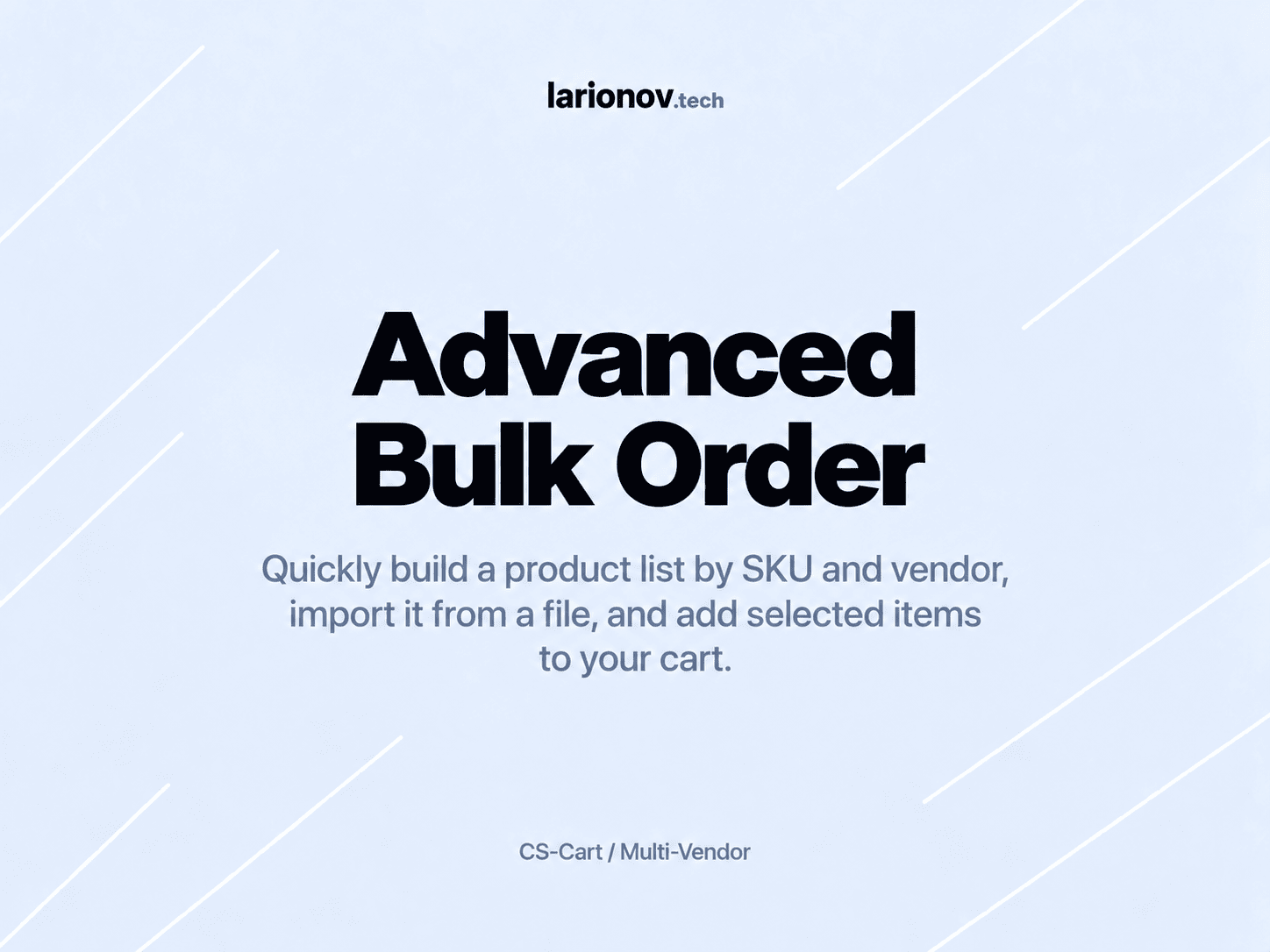 Advanced Bulk Order