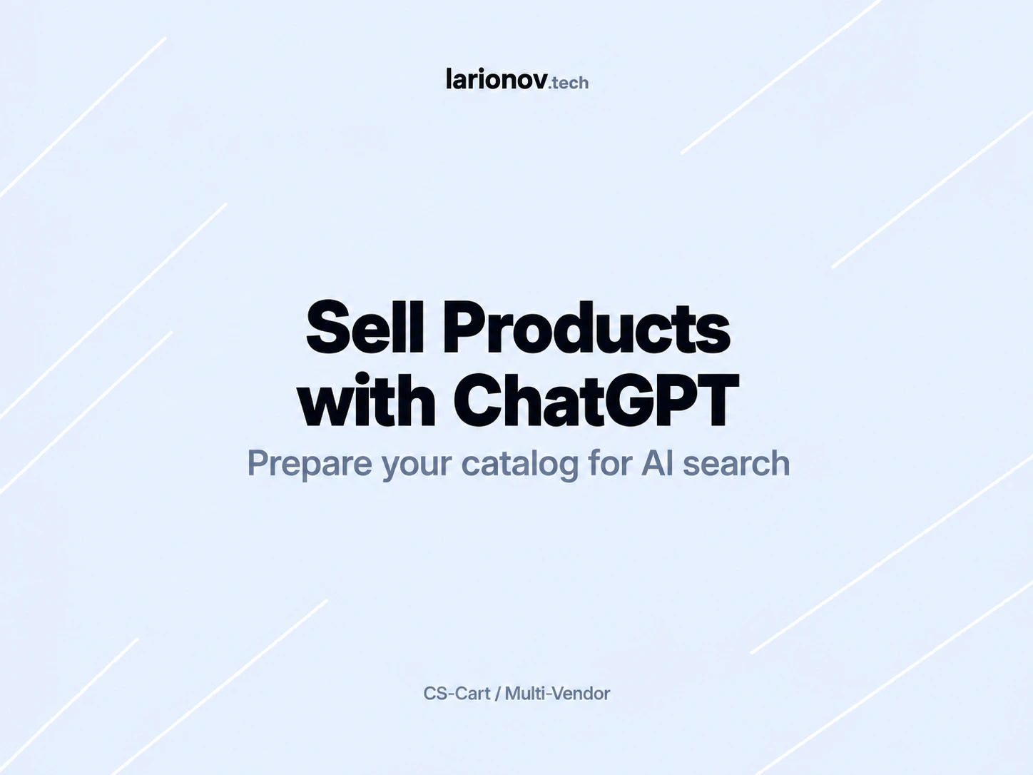 Selling products with ChatGPT