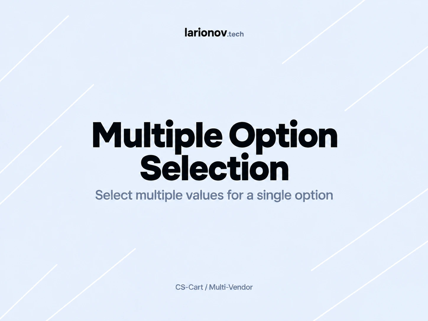 Multiple option selection