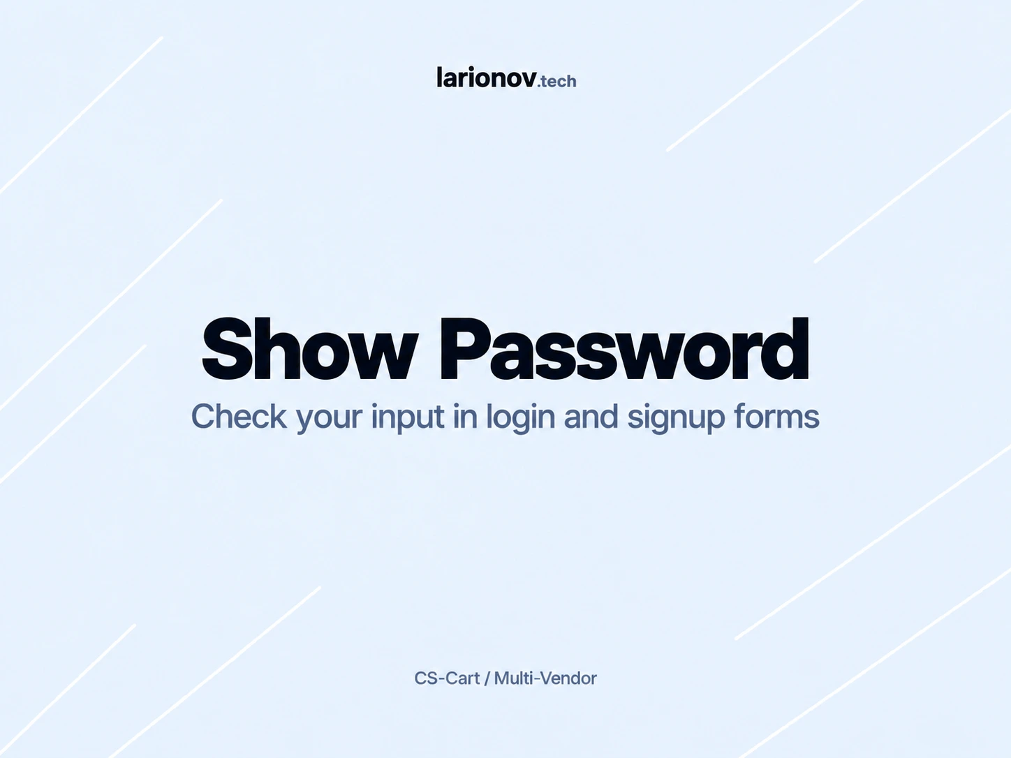Show password — eye icon